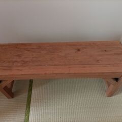 木製ベンチ　　サイズ：（約）長86㎝ｘ奥25㎝ｘ高40㎝の画像