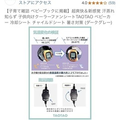 TAOTAOクーラーファンシート　一年使用の画像