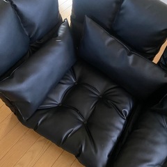 ふっくらコーナーソファー３点セットの画像