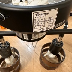ニトリ　シーリングライト Nウッドリング6灯(P-6DBR)の画像