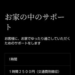 お家の中のサポート　掃除　洗濯　料理　ゴミ捨て　お世話