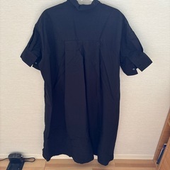 黒　ワンピース　綿100%の画像