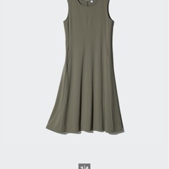 UNIQLO ウルトラストレッチワンピース　ノースリーブ　丈短めの画像