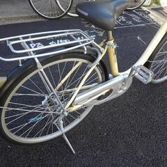 中古自転車３６４５　２４インチ　ギヤなし　LEDオートライト　キッキーと音がならない後輪ローラーブレーキ　前後ともブリヂストン耐磨耗タイヤの画像