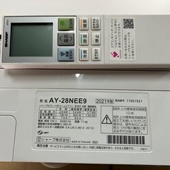 11156😺　エアコン　シャープ　AY-28NEE9 2021年製の画像