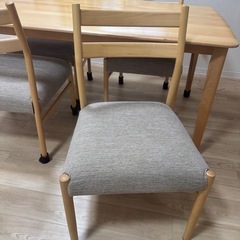 ニトリ　ダイニングテーブルセット　椅子4脚　の画像