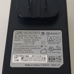 【中古・使用品】BUFFALO　WZR-300HP（無線LAN親機）の画像