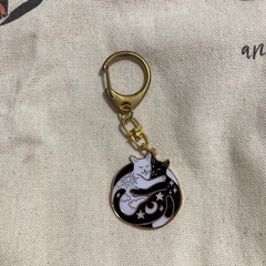 猫モチーフ🐱トートバッグ＆ストラップの画像