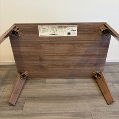 折りたたみローテーブル（木目調・幅90cm）の画像