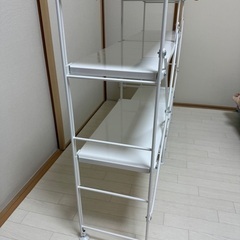 無印良品　スチールユニットシェルフ・奥行２５ｃｍタイプ・ライトグレーの画像