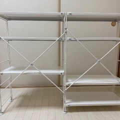 無印良品　スチールユニットシェルフ・奥行２５ｃｍタイプ・ライトグレーの画像