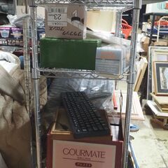 メタルラック4段、美品、棚、９０ｘ３１ｘ１８１