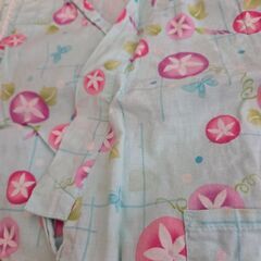 水色甚平　朝顔柄　100の画像
