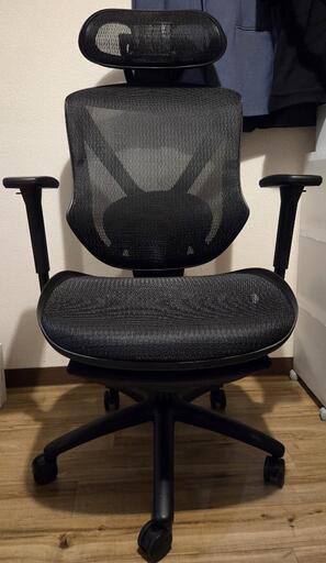 【引き取り限定／美品】ニトリ フォリスト オフィスチェア ワークチェア 椅子 ニトリワークチェアフォリストBK (ゆう) 舟入本町の椅子《チェア