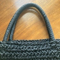 【美品】ペーパートートバッグ　黒の画像