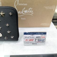 【Chrisian Louboutin】クリスチャン ルブタン　レザー　ラウンドファスナー長財布の画像