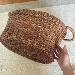 無印良品　と　ハンガー　大きなカゴ　廃盤品　中古の画像