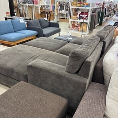 リユースのサカイ東金店　IKEA３人掛けソファー　こげ茶　オットマン付き　TJ13372の画像