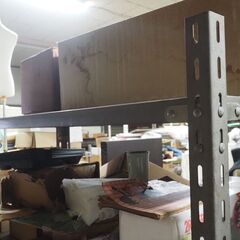 中量鉄骨５段棚、アイアン、９０ｘ３１ｘ１８１、棚、スリム
