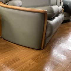 浜本工芸 オットマン付き3人掛けソファー【トレファク 川越店】の画像