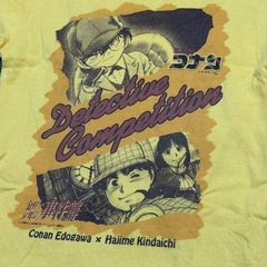 ユニクロUT☆名探偵コナン金田一☆Tシャツ2枚セット☆イエローホワイトの画像