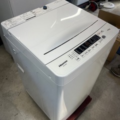 【分解洗浄済み】2024年製ハイセンス　全自動洗濯機4.5kg(1〜2名)/配送設置可能　の画像