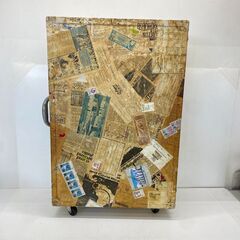 店頭引き渡し 中古  アンティーク 旅行バッグ キャスター付き ヴィンテージ レトロ スーツケース キャリーケースの画像