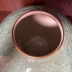 牡丹文花瓶 深川製磁 色絵彩磁 花器 飾り壺の画像