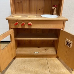 木製おままごとキッチンの画像