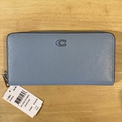 コーチ　ラウンドジップブルー長財布C②【新品未使用】の画像