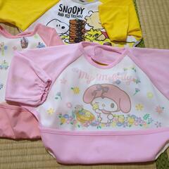 (単品不可)　子ども用 長袖エプロン　３着の画像