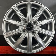 BS BRIDGESTONE BALMINUM バルミナ 社外ホイール 14インチ 4本 4.5J4HPCD100+45 N-ONE ラパン アルト等　(SHH012)の画像