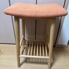 【木製スツール】幅42cm×奥行32cm×高さ60cm／2脚ありの画像