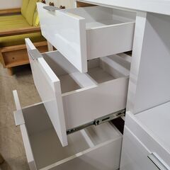 J1096【リユースのサカイ柏店】NITORI　ニトリ　キッチンカウンター　ホワイト　クリーニング済　の画像