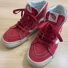 VANS　バンズ　スニーカー　赤　24cmの画像
