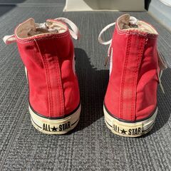 コンバース　ハイカット　スニーカー　赤　28cmの画像