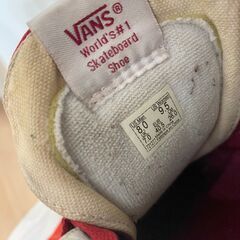 VANS　バンズ　スニーカー　赤　26cmの画像