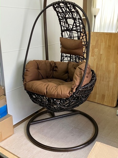 ハンギングチェア 1人用 卵型 アジアン ハンモックチェア