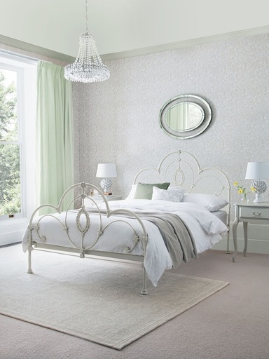 新品　未使用　ローラアシュレイ サマセット シングルベッドフレーム アイボリー