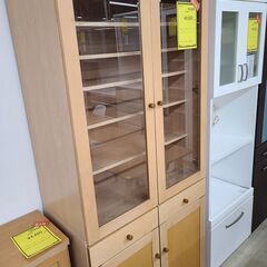 J1098【リユースのサカイ柏店】食器棚　ナチュラル　クリーニング済　