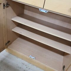 J1098【リユースのサカイ柏店】食器棚　ナチュラル　クリーニング済　の画像