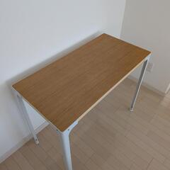 無印良品　スチール脚　木製デスクの画像