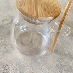 密封 蓋付き スプーン付き ガラス容器の画像