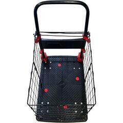 CART-HL 台車 かご付き 折り畳み ブラック 直接引取りの画像