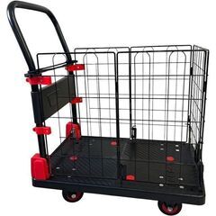 CART-HL 台車 かご付き 折り畳み ブラック 直接引取りの画像