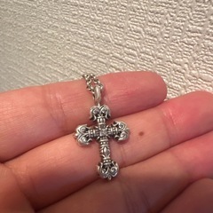 シルバー925ネックレスフィリグリークロスの画像