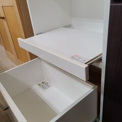 J1099【リユースのサカイ柏店】NITORI　ニトリ　食器棚　レンジボード　コパン60RB-WH　ホワイト　クリーニング済　参考価格36,990円の画像