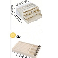 ☆新品未使用☆ 　透明アクセサリーケース3段の画像