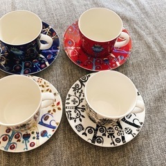 転売にもオススメ。iittala コーヒーカップ&ソーサーセット4ペアの画像