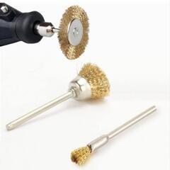 新品未使用！ワイヤーブラシ 3種類 各3個入の画像
